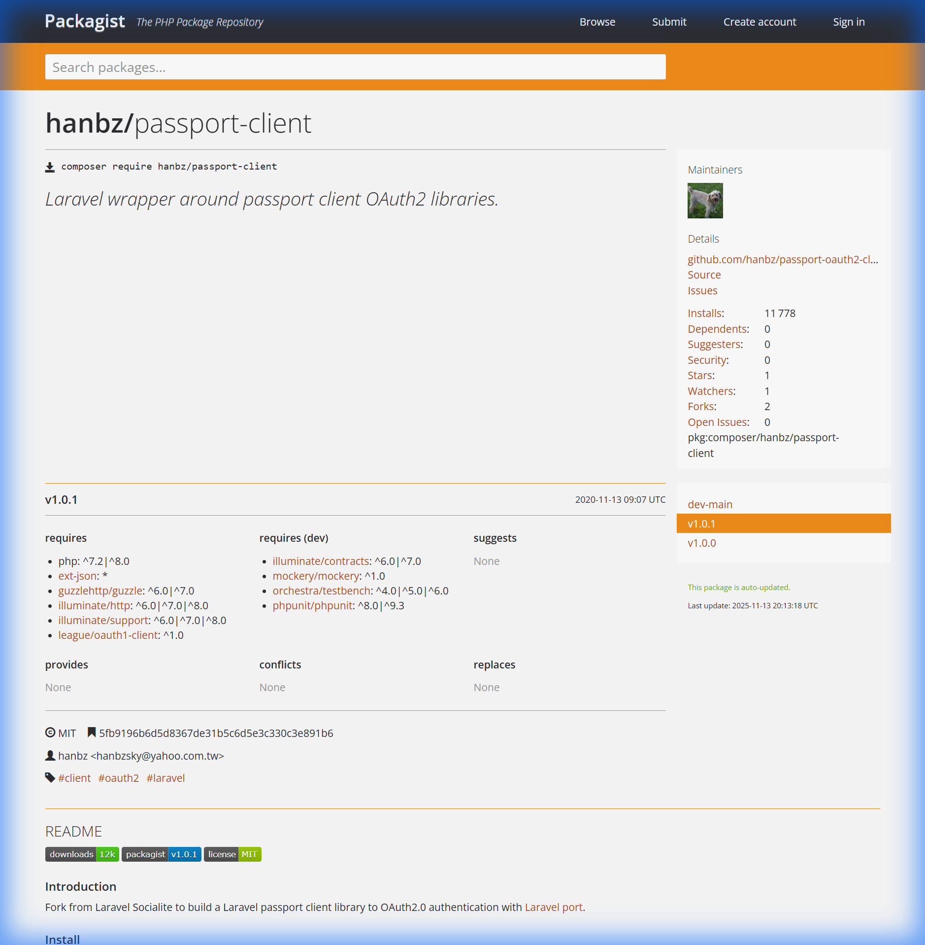 Laravel Passport Client